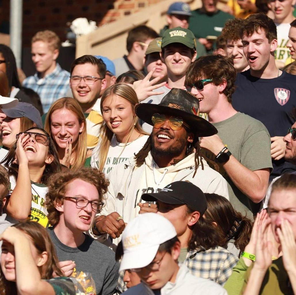 , Cam Newton Casually Sits In The University student Area At William &#038; Mary &#8211; uBetMobile.com