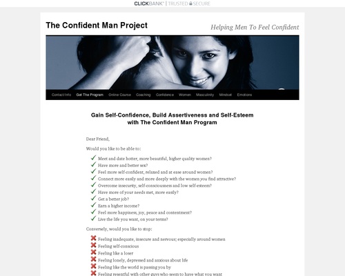 Confident Man Program PLUS Women, Dating and Attraction Bonuses &#8211; uBetMobile.com