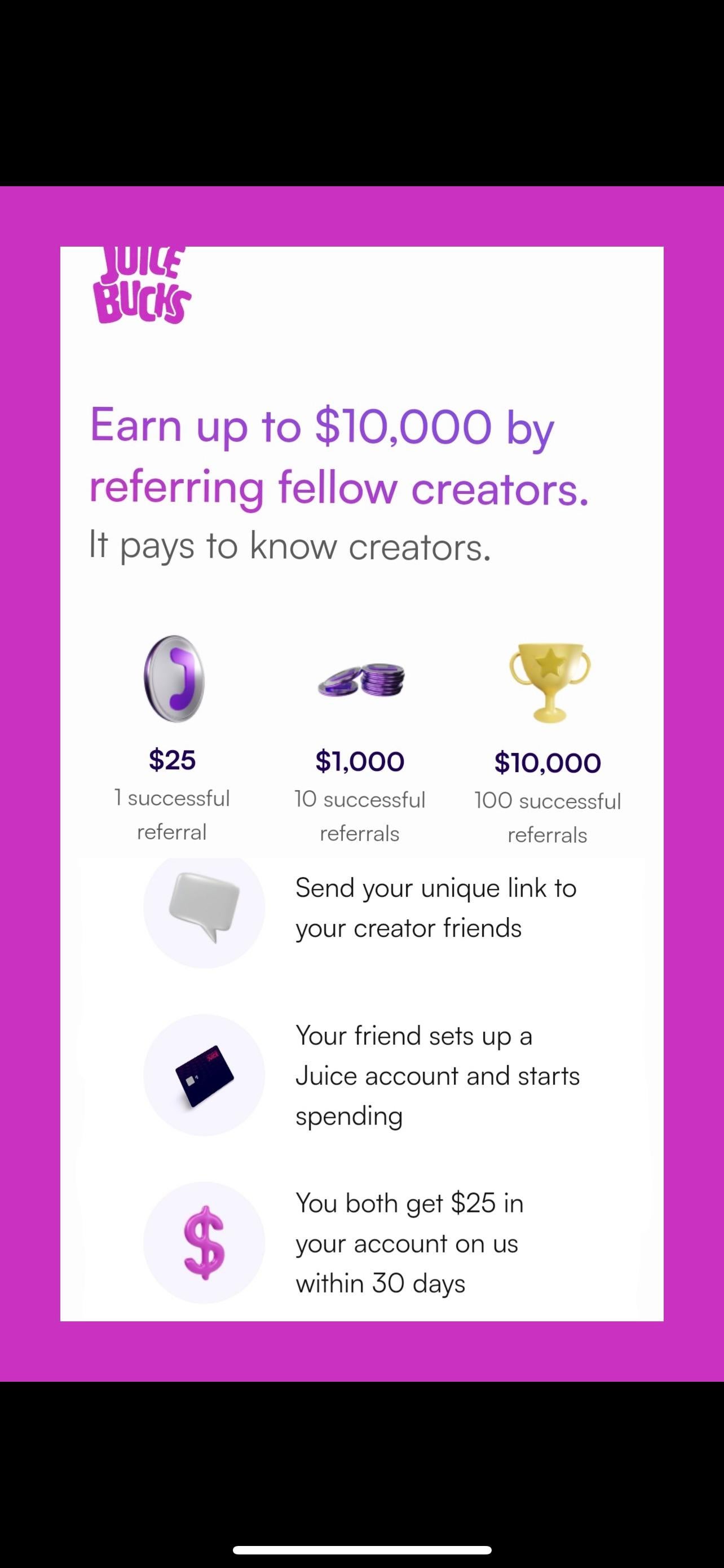 , Creative Juice is paying $25 for signing up &#8211; uBetMobile.com