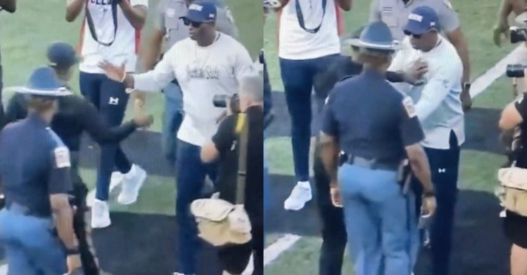 Deion Sanders Takes A Shove After Jackson State Beats Alabama State – uBetMobile.com