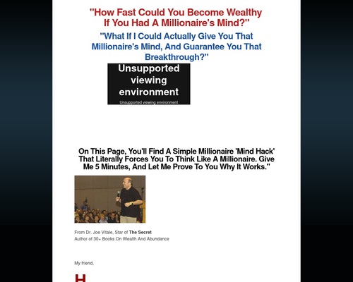 Dr. Joe Vitale &#8211; Wealth Trigger 360 &#8211; uBetMobile.com