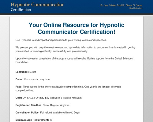 Hypnotic Communicator Certification Program &#8211; uBetMobile.com