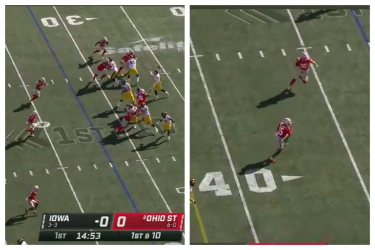 Iowa QB Spencer Petras Throws Comically Bad Pick Against Ohio State – uBetMobile.com