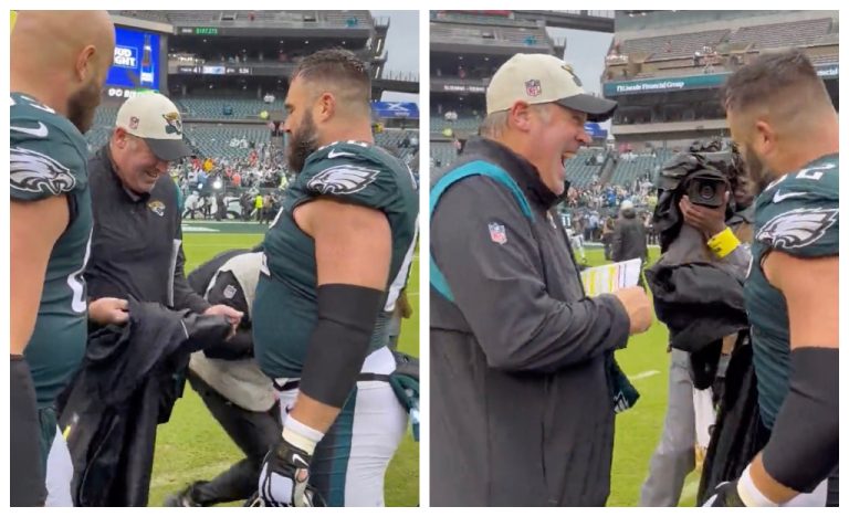 Jason Kelce Does A Jersey Swap For Doug Pederson’s Jacket – OutKick – uBetMobile.com