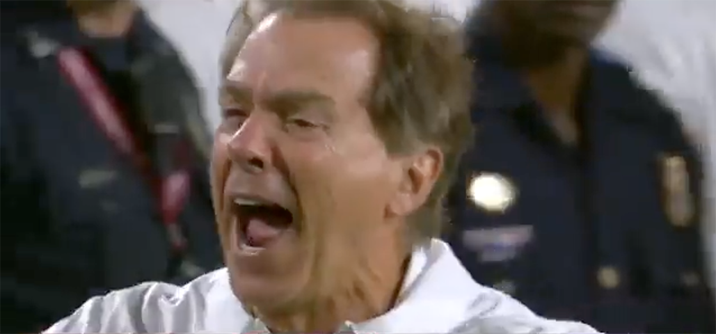 , Nick Saban Freaks Out On Referees Over P.I. Call With 20 Seconds Left &#8211; uBetMobile.com