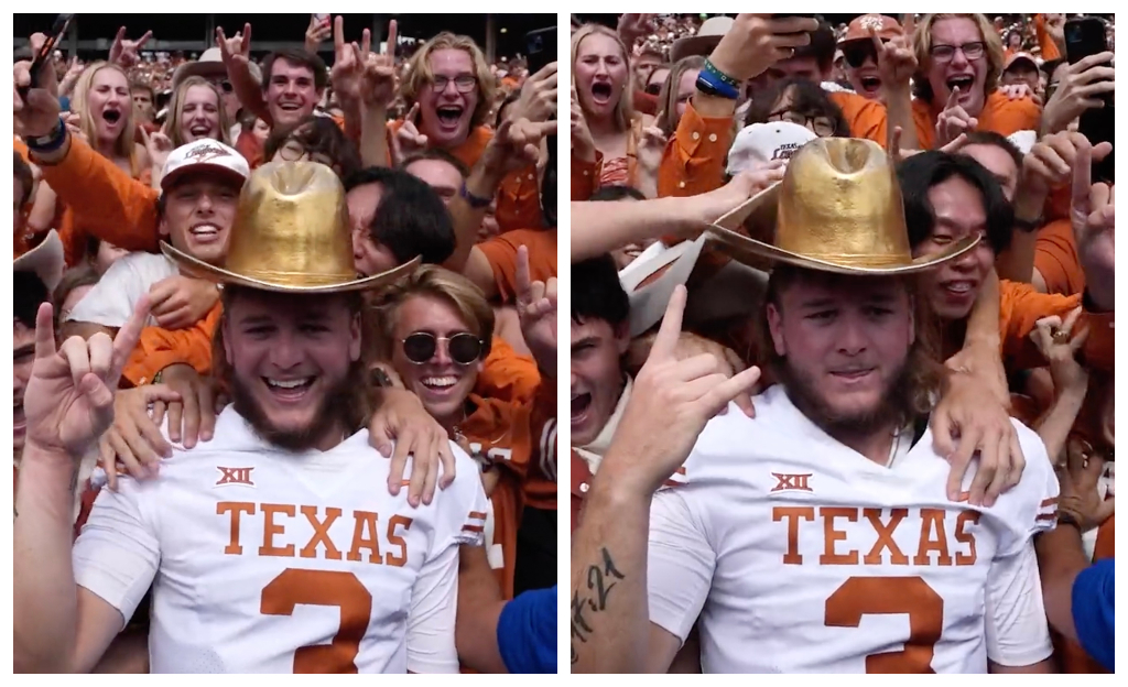 , Quinn Ewers Wears Gold Cowboy Hat Soon after Beating Oklahoma – OutKick &#8211; uBetMobile.com