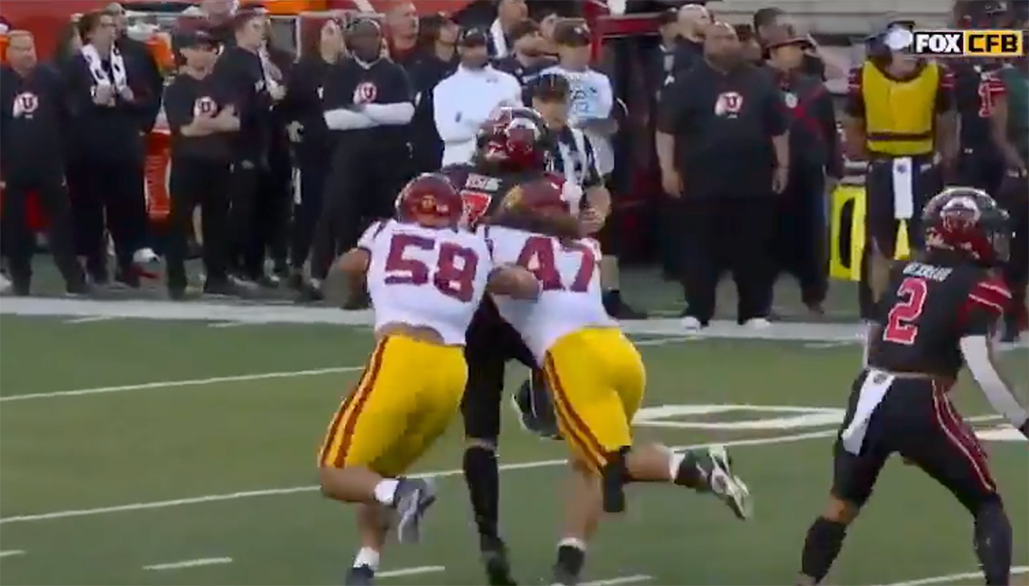 , Terrible Roughing The Passer Call Negates USC INT, Results In Utah TD &#8211; uBetMobile.com