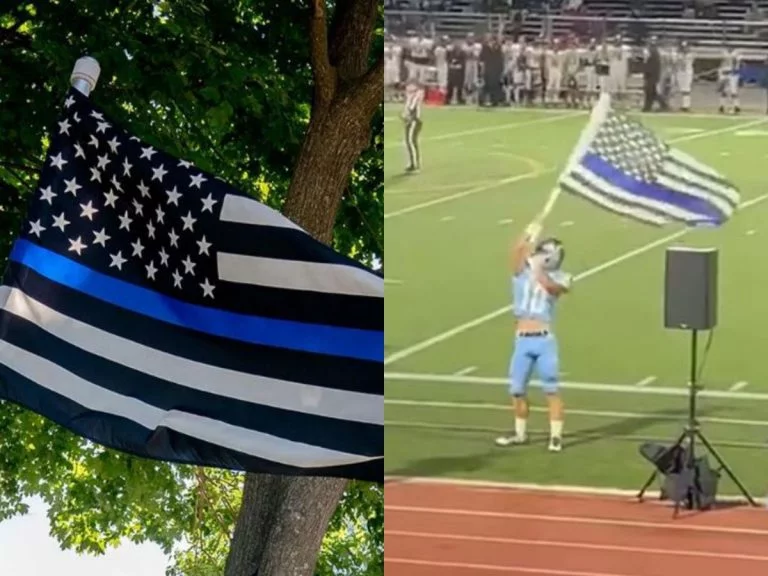 Thin Blue Line Flag Waves Once Again On Football Field – OutKick – uBetMobile.com