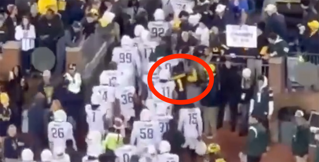 , Video Prior To Michigan State Melee Shows UM Player Enter Tunnel Alone &#8211; uBetMobile.com