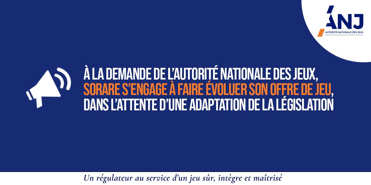 At the request of the French national gambling authority (ANJ), SORARE undertakes to evolve its gaming offer, pending adaptation of the legislation – European Gaming Industry News &#8211; uBetMobile.com