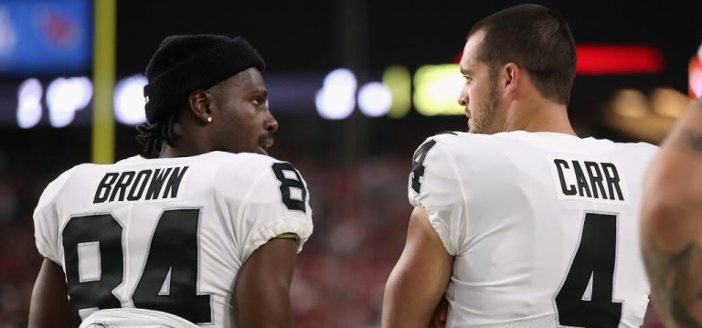 Antonio Brown Randomly Fat Shames Derek Carr, Jokes About $10k Bet – uBetMobile.com