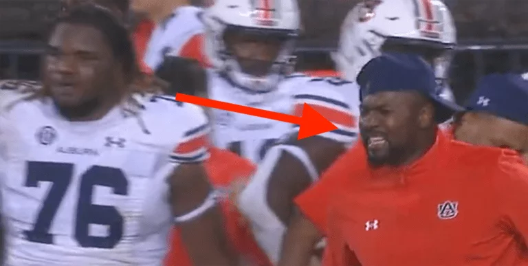 Auburn Coach Pulls Hammy While Calling Timeout With Cadillac Williams – uBetMobile.com