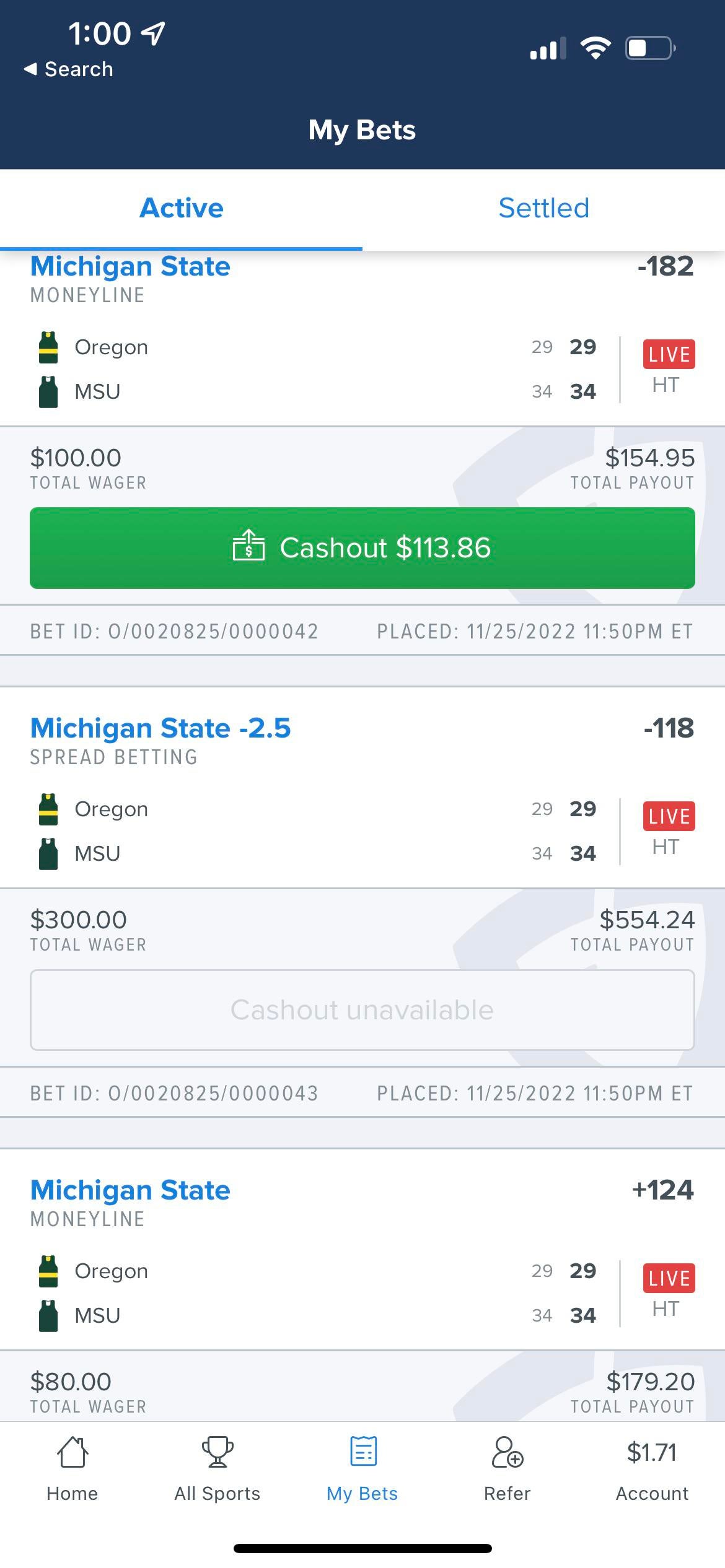 , C’mon Michigan State. Get it done. Anybody else in this one? : gambling &#8211; uBetMobile.com