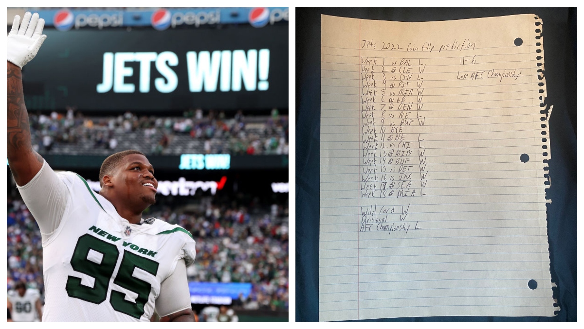 , Fan Goes Viral For Perfectly Predicting Jets Record With Coin Flip – Mobile Betting Online &#8211; uBetMobile.com