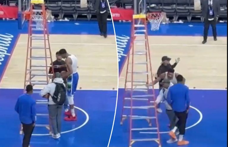 Giannis Gets Enraged, Pushes Over Ladder After Losing To 76ers – uBetMobile.com