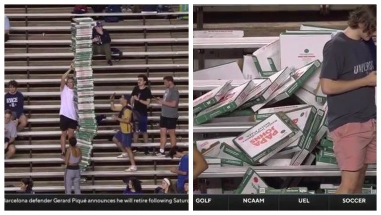 Giant Pizza Tower At UTEP-Rice Game Provides Harrowing Moments – OutKick – uBetMobile.com