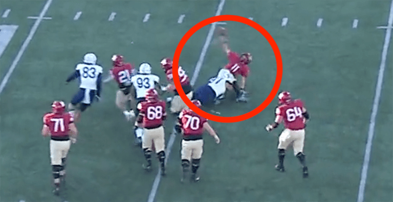 Harvard QB Throws Hilariously Bad Mid-Tackle INT To Lose To Yale – uBetMobile.com