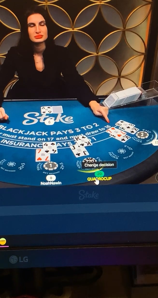 , “I can’t believe this dumbass split 20” as I proceed to hit a 20 man I have to pay more attention where I’m clicking lol : gambling &#8211; uBetMobile.com