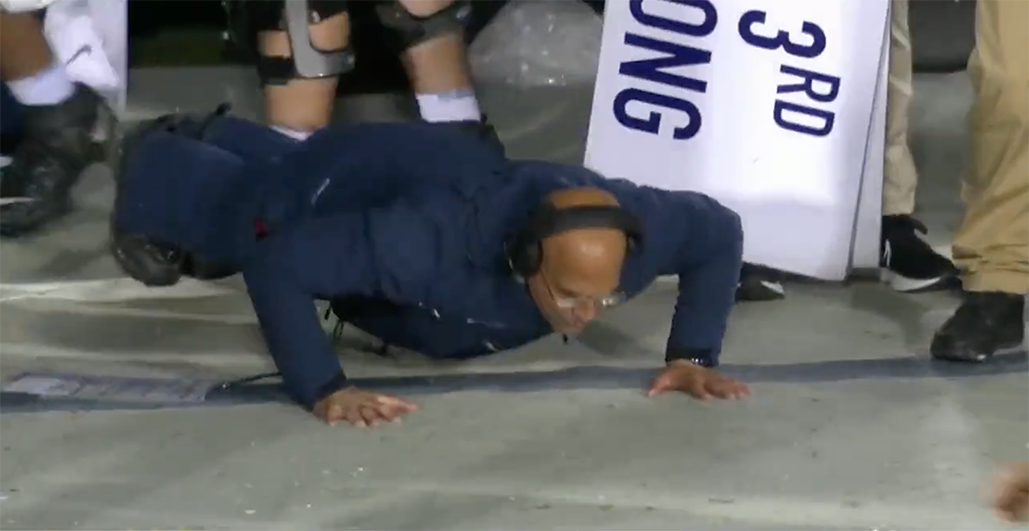 , James Franklin Knocks Out Drive-Ups On Sideline Immediately after Carry out Penalty &#8211; uBetMobile.com