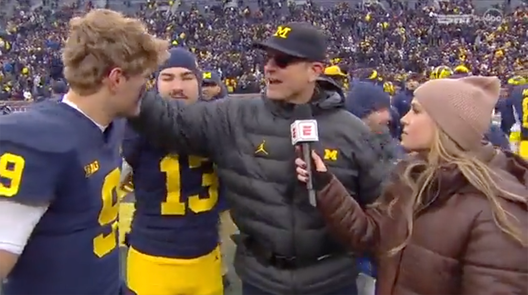 , Jim Harbaugh Dips Out Early On Yet Another Molly McGrath Interview &#8211; uBetMobile.com