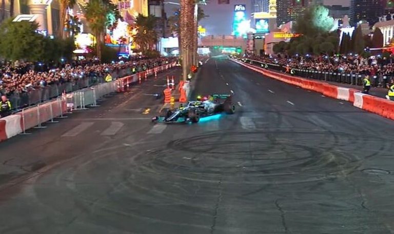 Lewis Hamilton Hits Median During F1 Las Vegas Grand Prix Launch Party – uBetMobile.com