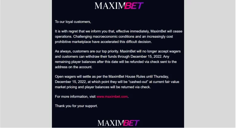 MaximBet Closes US Sportsbook, Cites ‘Cost Prohibitive Marketplace’ – uBetMobile.com