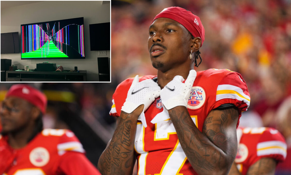 , Mecole Hardman Lies About Breaking Tv set When Viewing Chiefs-Chargers &#8211; uBetMobile.com