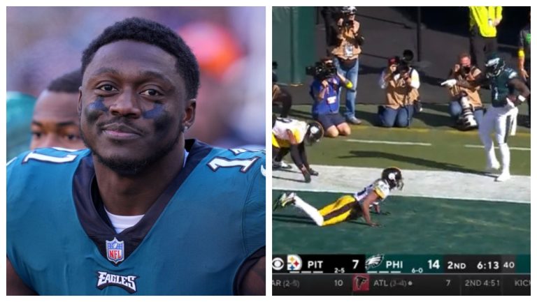 NFL Gives AJ Brown The Finger, Fines Eagles WR $10K For Pointing At Steelers – uBetMobile.com