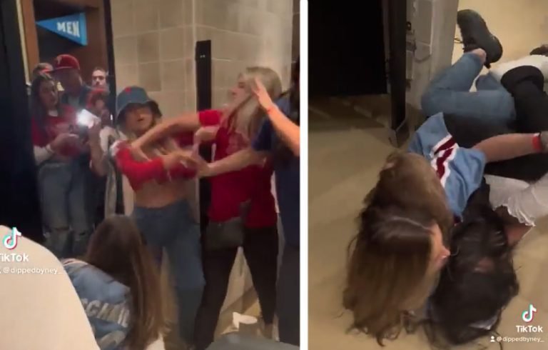 Phillies Ladies Trade Punches While Rolling Around Citizens Bank Bathroom Floor – OutKick – uBetMobile.com