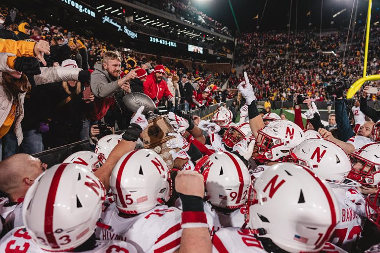 Sore Loser Iowa Fans Don’t Let Nebraska Celebrate With Rivalry Trophy – uBetMobile.com