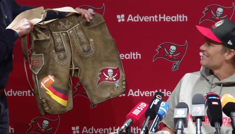 Tom Brady Gifted With Wonderful Customized Lederhosen By German Media – uBetMobile.com