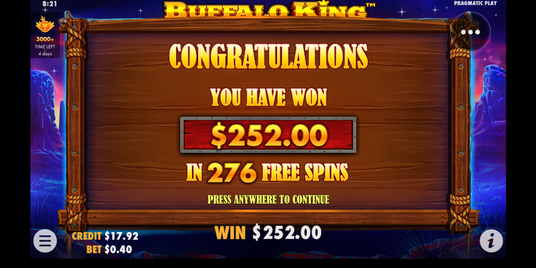 , 276 Buffalo Bonus Spins 630x : gambling &#8211; uBetMobile.com