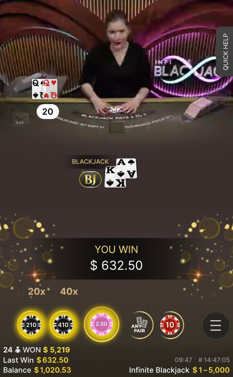 , 2nd hand of BlackJack playing just side bets….. : gambling &#8211; uBetMobile.com