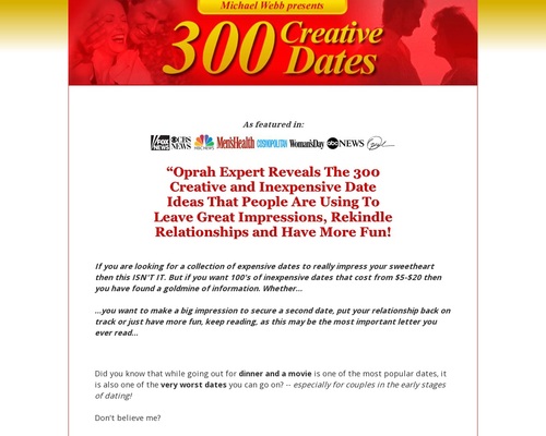 300 Creative Dates &#8211; By Oprah Dating and Relationship Expert. &#8211; uBetMobile.com