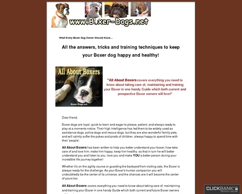 All About Boxers &#8211; Complete Boxer Dog Ebook, Audio and Video Package &#8211; uBetMobile.com