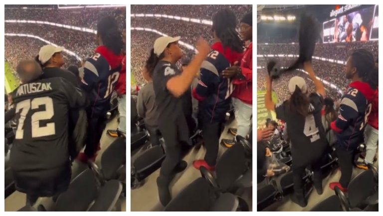 Crazy Raiders Lady Unleashes Verbal Assault On Patriots Fan – uBetMobile.com