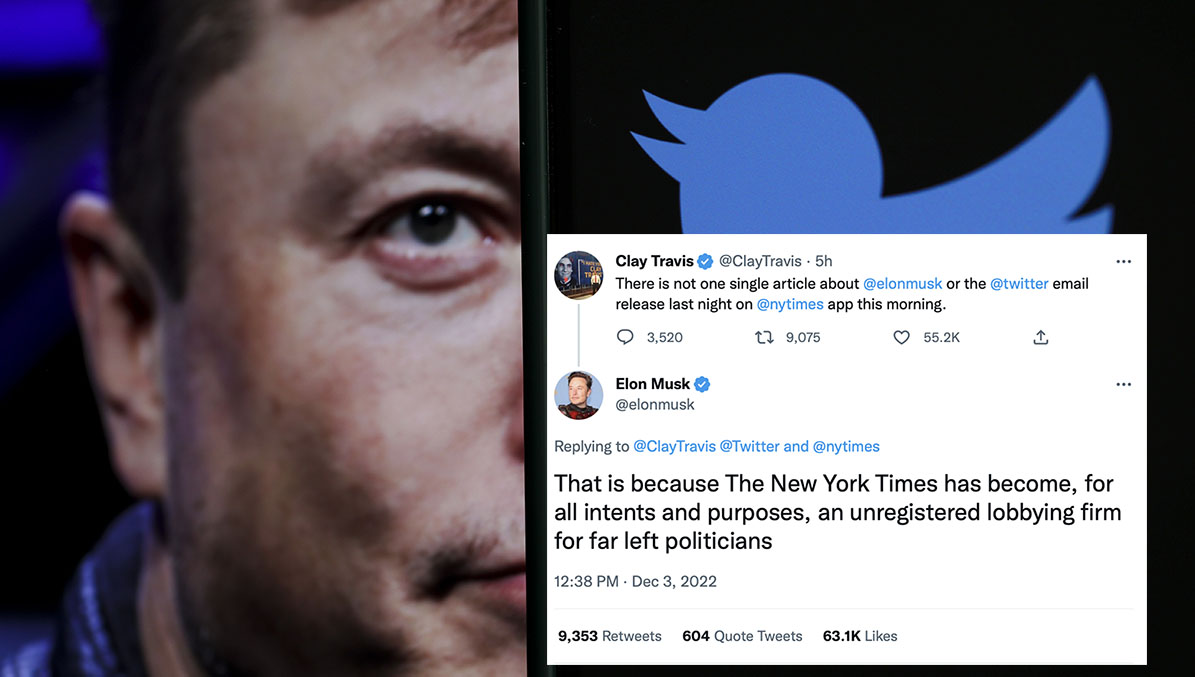 , Elon Musk Replies To Clay Travis, Calls Out NYT For Ignoring Twitter Files &#8211; uBetMobile.com