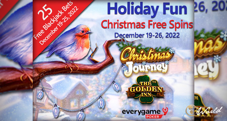 Everygame Poker awards Christmas Free Spins and Free Blackjack bets – uBetMobile.com