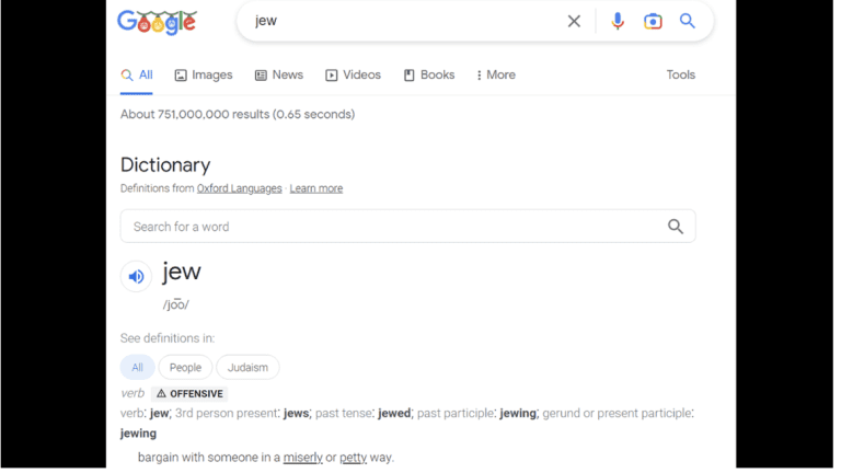 Google Defines ‘Jew’ With Anti-Semantic Definition – uBetMobile.com