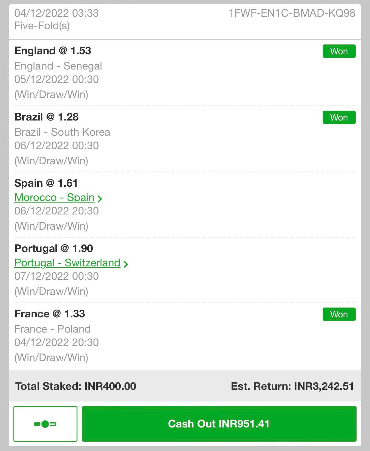 , Guys do I Cash out or hold it for the last 2 games ? Kinda doubtful about the Portugal game : gambling &#8211; uBetMobile.com