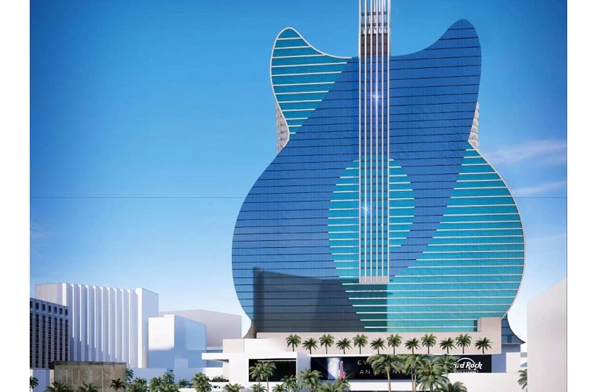 , Hard Rock Shares New Renderings of Guitar-Shaped Las Vegas Hotel &#8211; uBetMobile.com