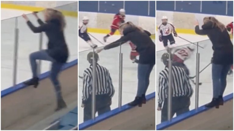 Hockey Mom Scales Glass To Hit Referee During Play – uBetMobile.com