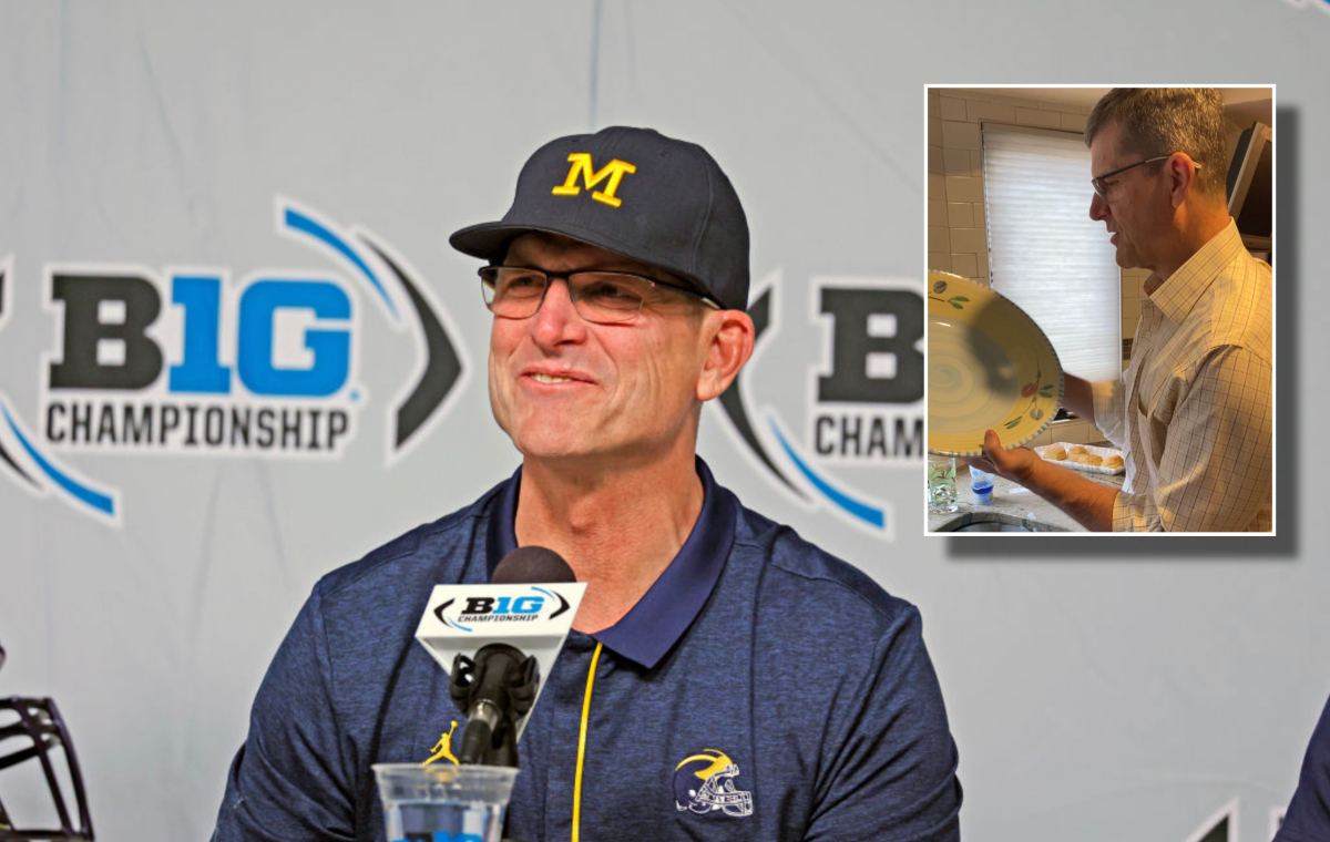 , Jim Harbaugh Washes Dishes In the course of A Recruiting Take a look at &#8211; uBetMobile.com