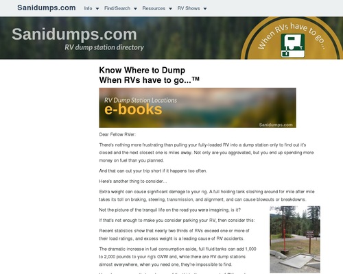 Know where to dump when your RV has to go&#8230; &#8211; uBetMobile.com