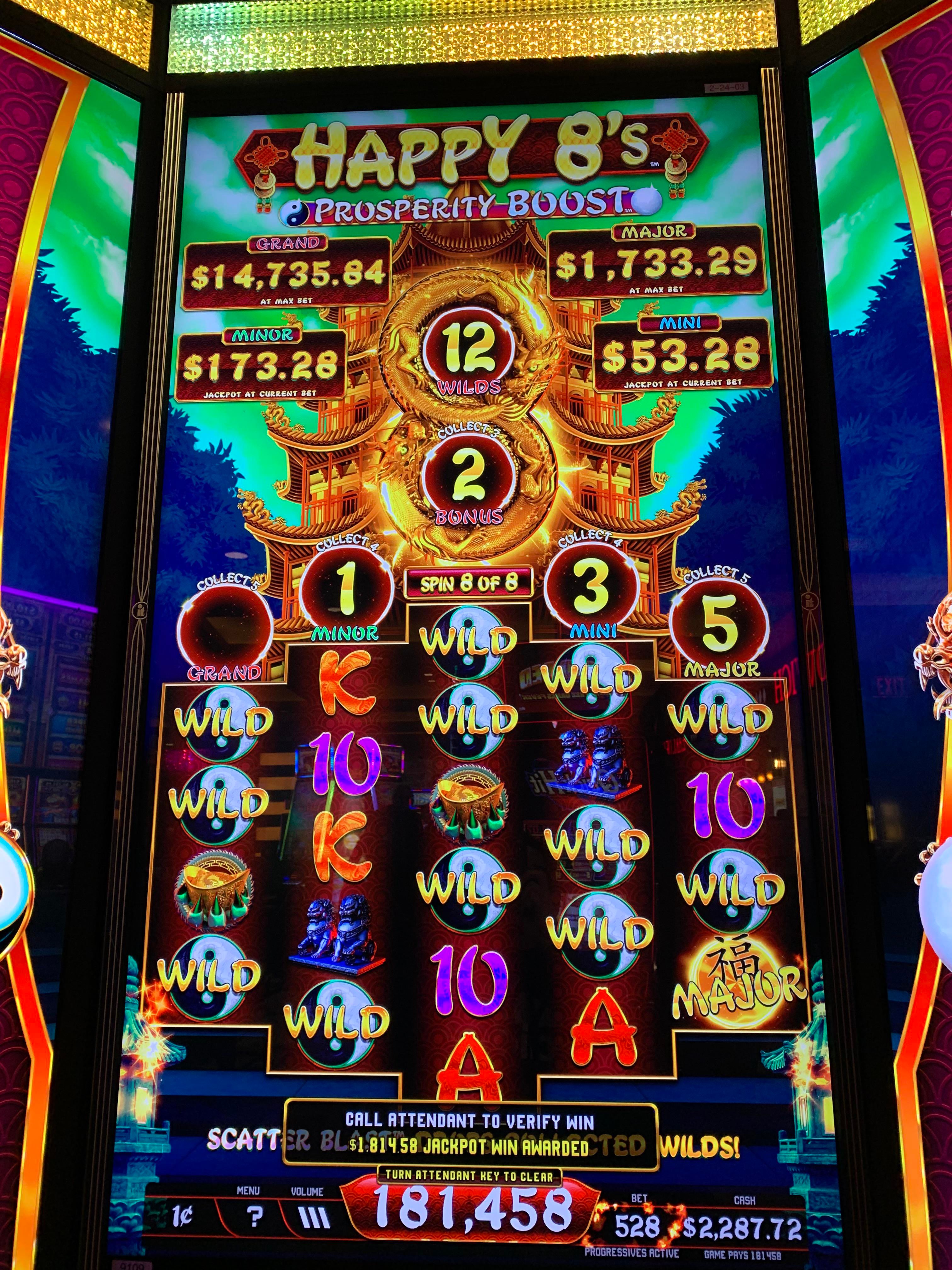 , My 3rd ever hand pay, got a major on the 8th spin just after 16 bonus spins at Planet Hollywood. : gambling &#8211; uBetMobile.com