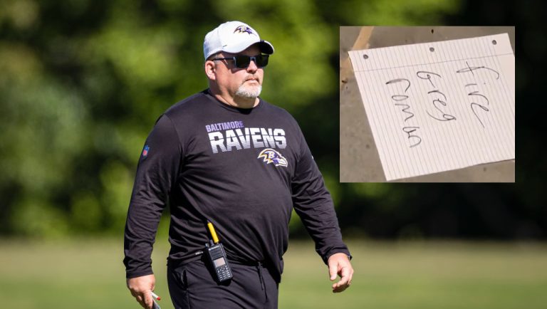 Ravens Fan Leaves Handwritten ‘Fire Greg Roman’ Notes At Team Facility – uBetMobile.com