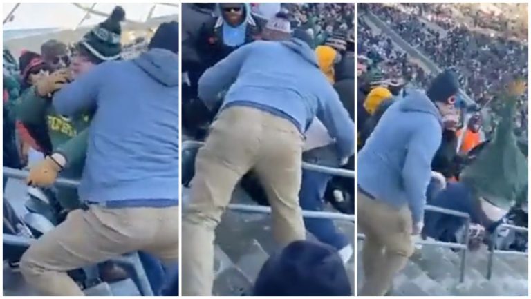 Video Demonstrates Packers Supporter Smack Versus Concrete Stairs After Finding Tossed By Bears Lover – Mobile Betting On the internet – uBetMobile.com