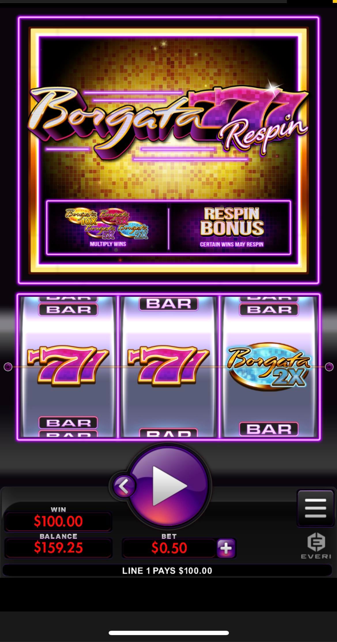 , Win off of my 4th or 5th .50 ¢ spin on Borgata casino app. Made my night :) : gambling &#8211; uBetMobile.com