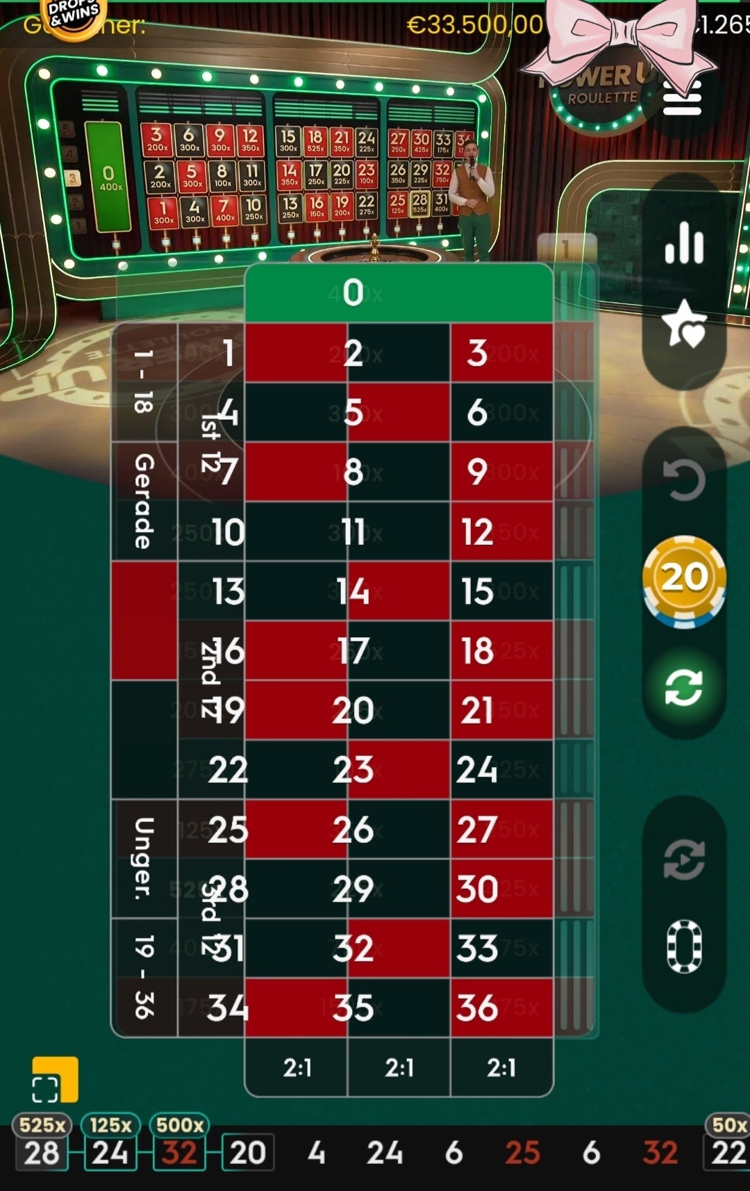 , damn! my highest Roulette win ever. Power Up Roulette. 3x Power Up, Hit 28 and won over 30k. : gambling &#8211; uBetMobile.com