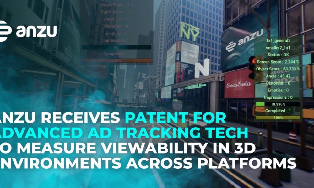 , Anzu Granted Patent For Advanced Ad Tracking Tech To Measure Viewability in 3D Environments – European Gaming Industry News &#8211; uBetMobile.com